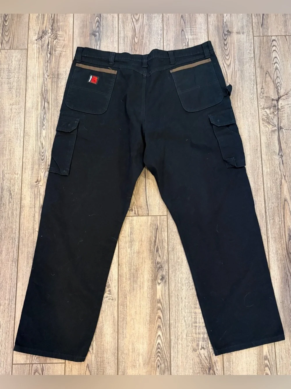 Wrangler Riggs Workwear Cargo Pants 44x32 Black Heavy Duty Utility Mens - Picture 3 of 10